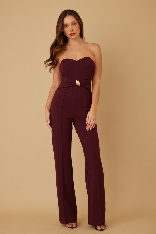 STRAPLESS BINDING LAYER JUMPSUIT