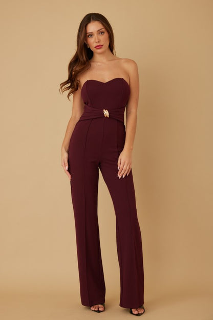 STRAPLESS BINDING LAYER JUMPSUIT