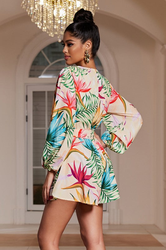 PRINTED LONG SLEEVES ROMPER