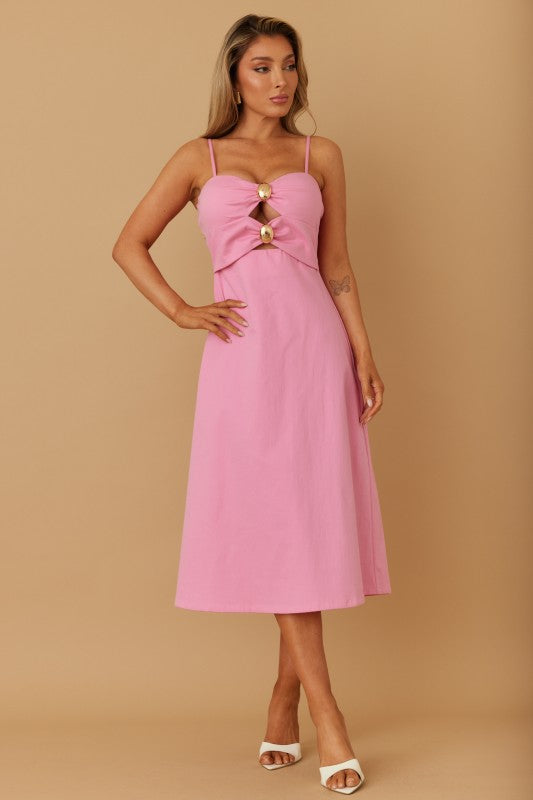 DENIM MEDI CASUAL DRESS
