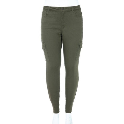 HIGH RISE CARGO SKINNY PANTS