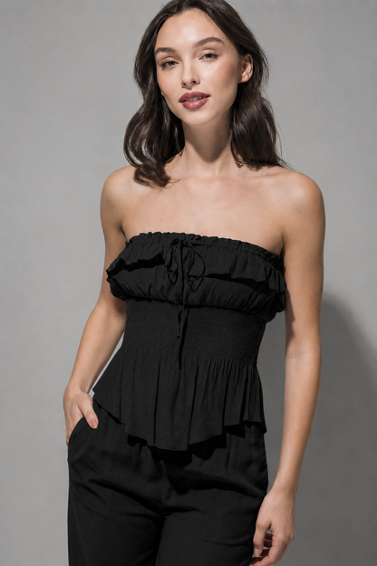 SMOCKED TUBE TOP