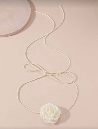 FLOWER RIBBON WAIST CHAIN/ NECKLACE