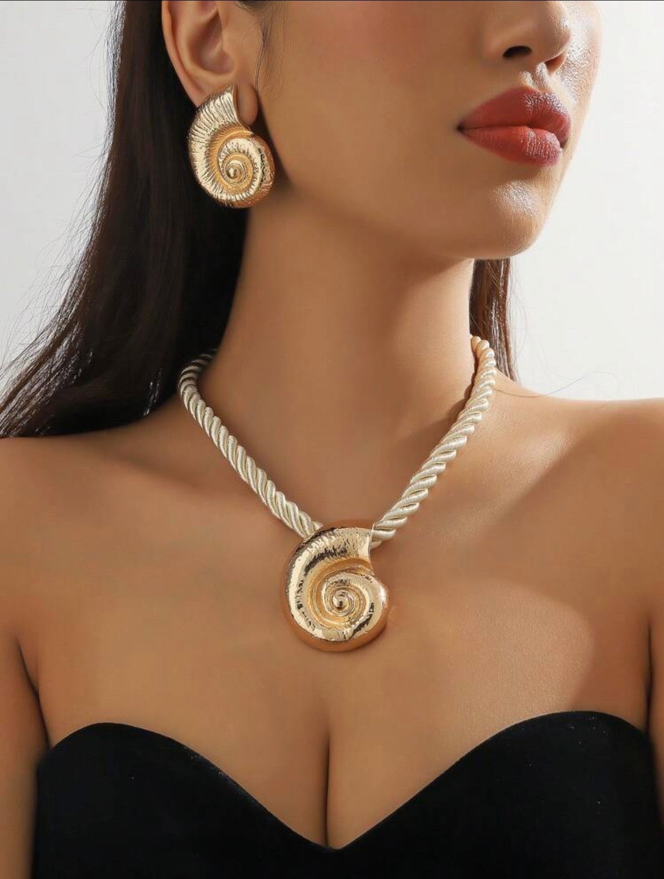 3 PCS STARFISH PENDANT NECKLACE & EARRINGS SET