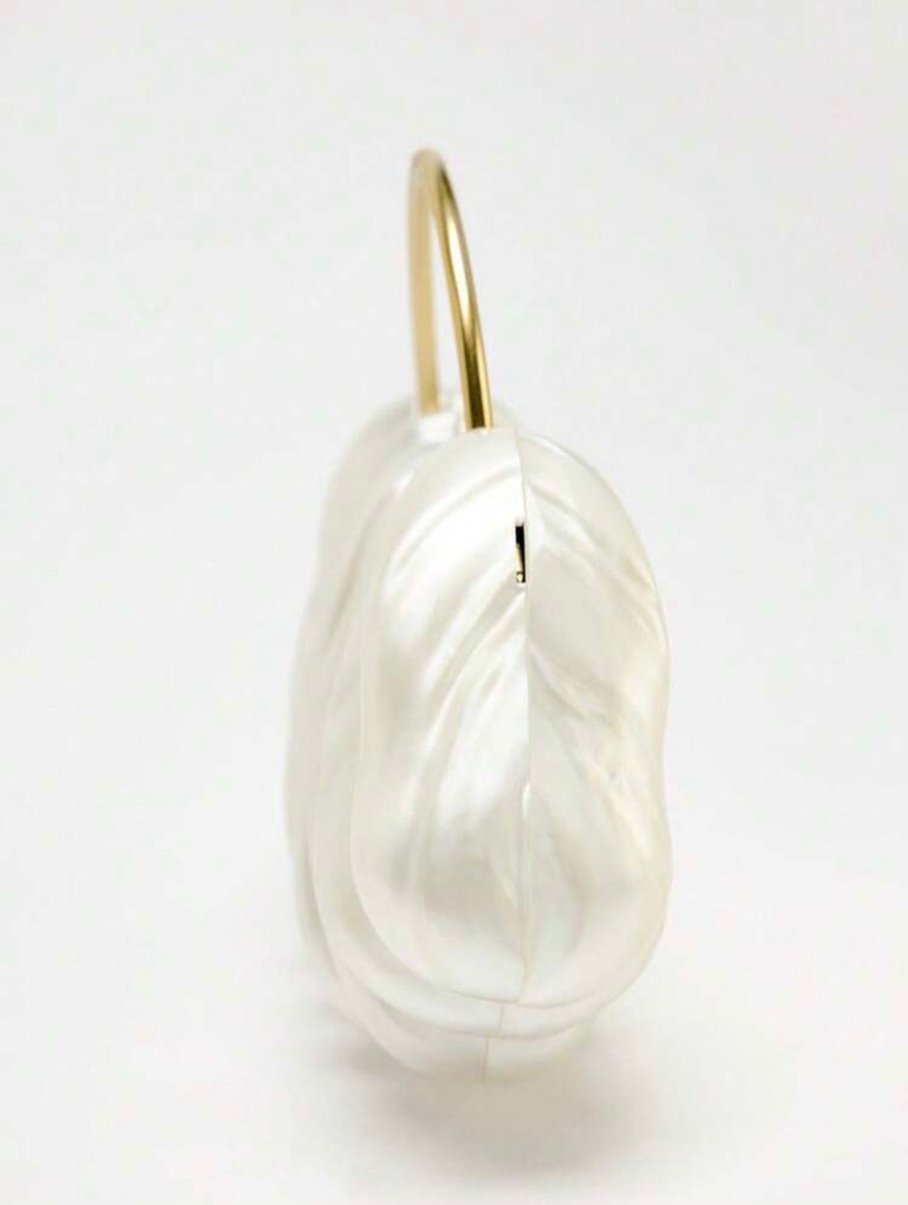 ACRYLIC SHELL SHAPED EVENING CLUTCH BAG