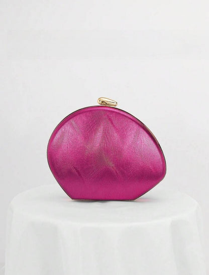RIPPLE DESING BOX SHAPED EVENING CLUTCH BAG