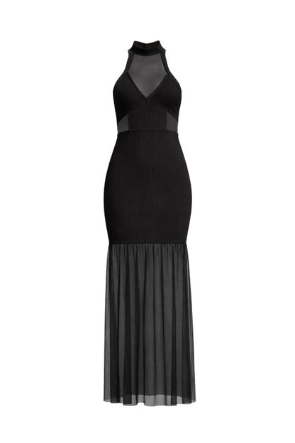 BANDAGE MOCK NECK MIDI DRESS