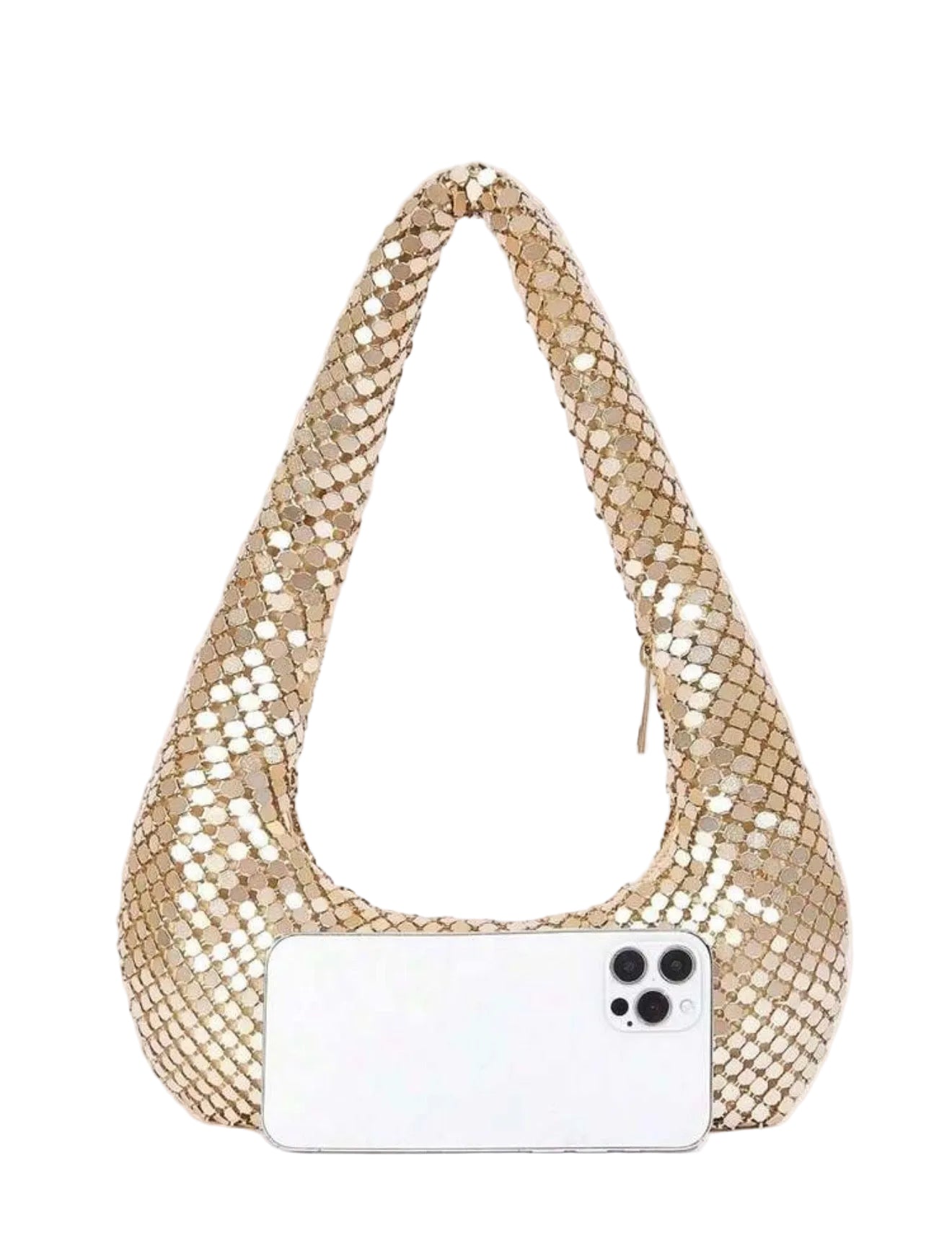 TOP HANDLE WOMEN METAL SHOULDER PARTY CLUTCH BAG
