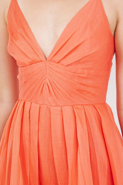 SOLID SLEEVELESS MINI DRESS