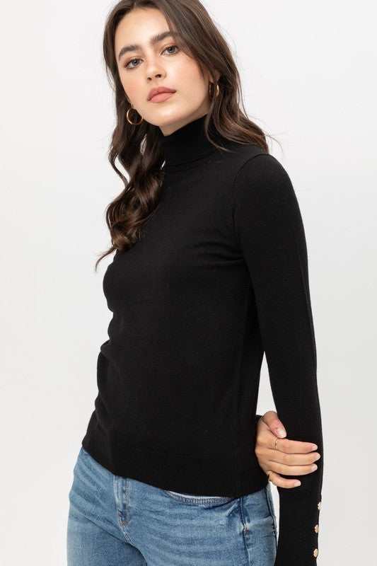 HIGH NECK LONG SLEEVE TOP