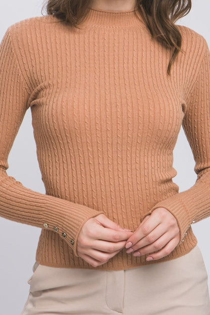 Fitted Ribbed Knit Sweater