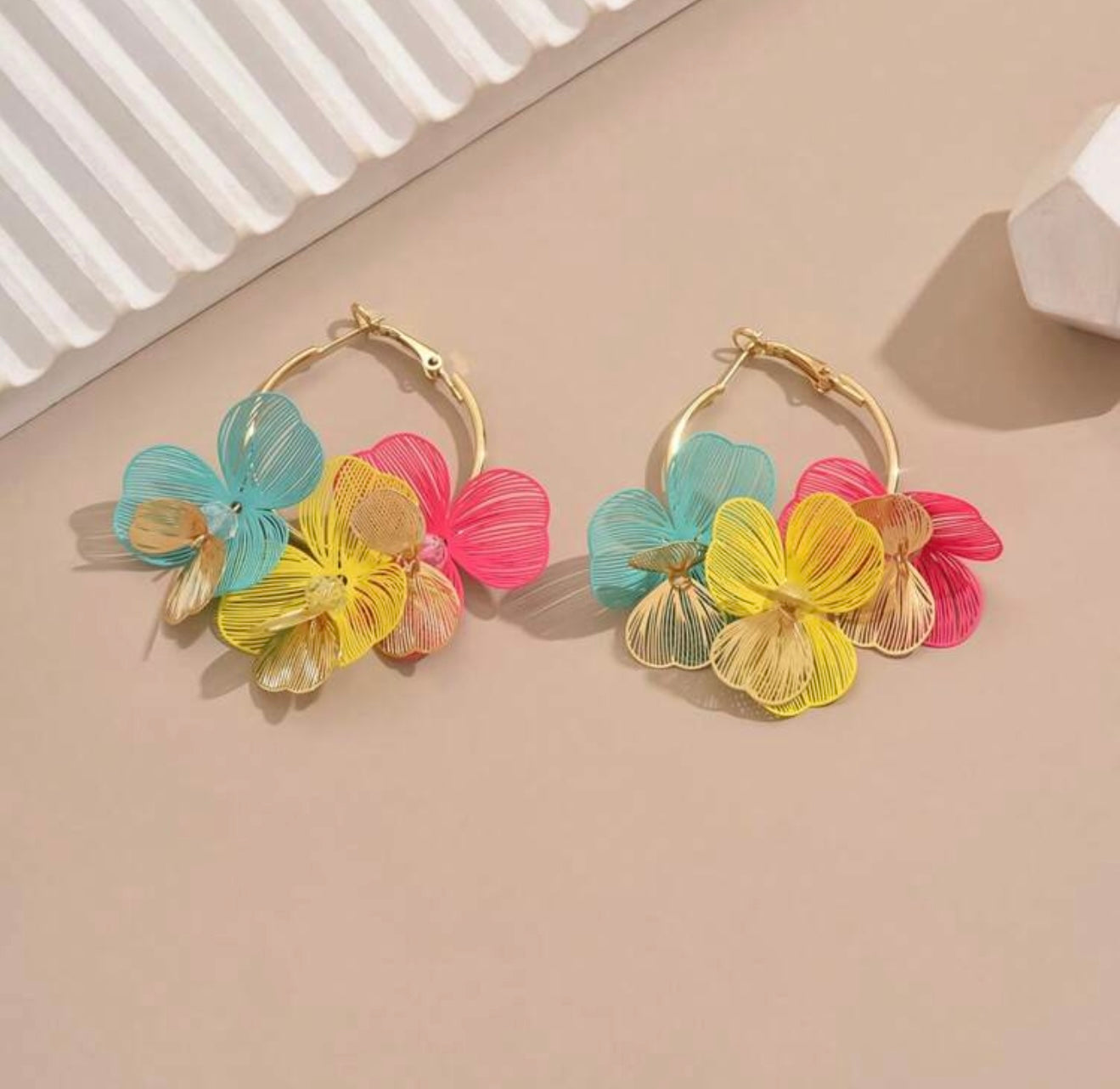 3D FLOWER EARRINGS