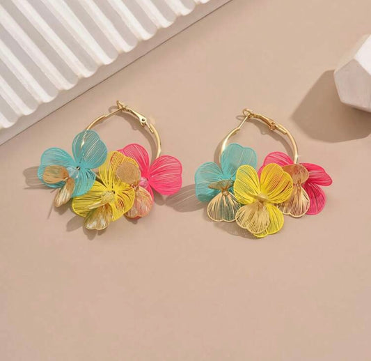 3D FLOWER EARRINGS