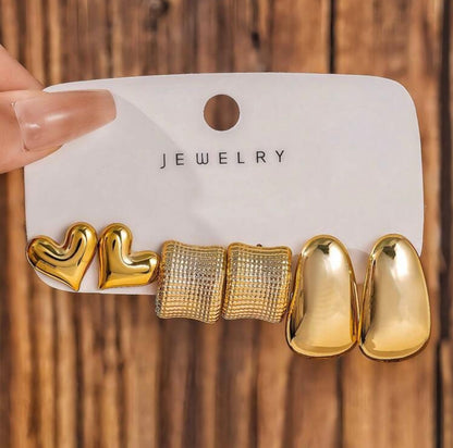 3 PAIRS SUMMER EARRINGS SET