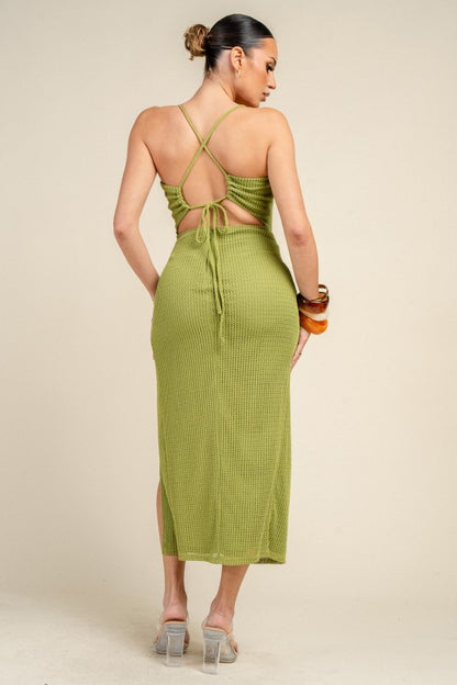 COWL NECK MIDI SUMMER DRESS