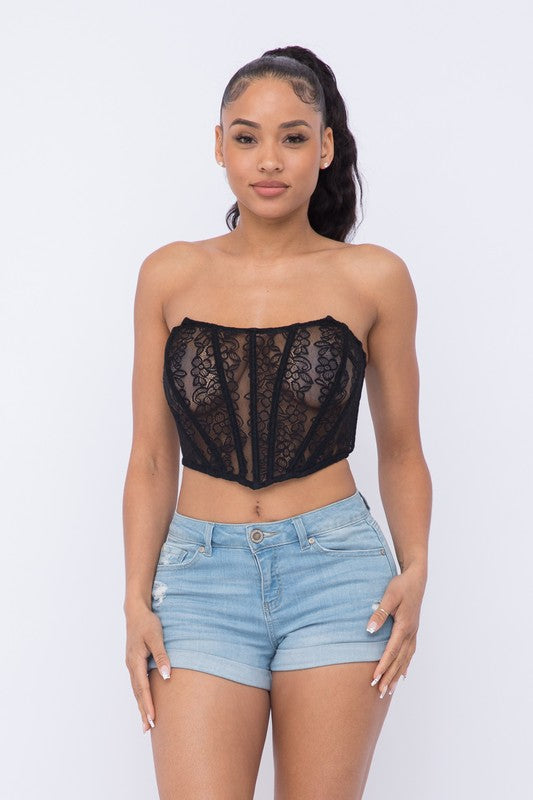 LACE CORSET TOP