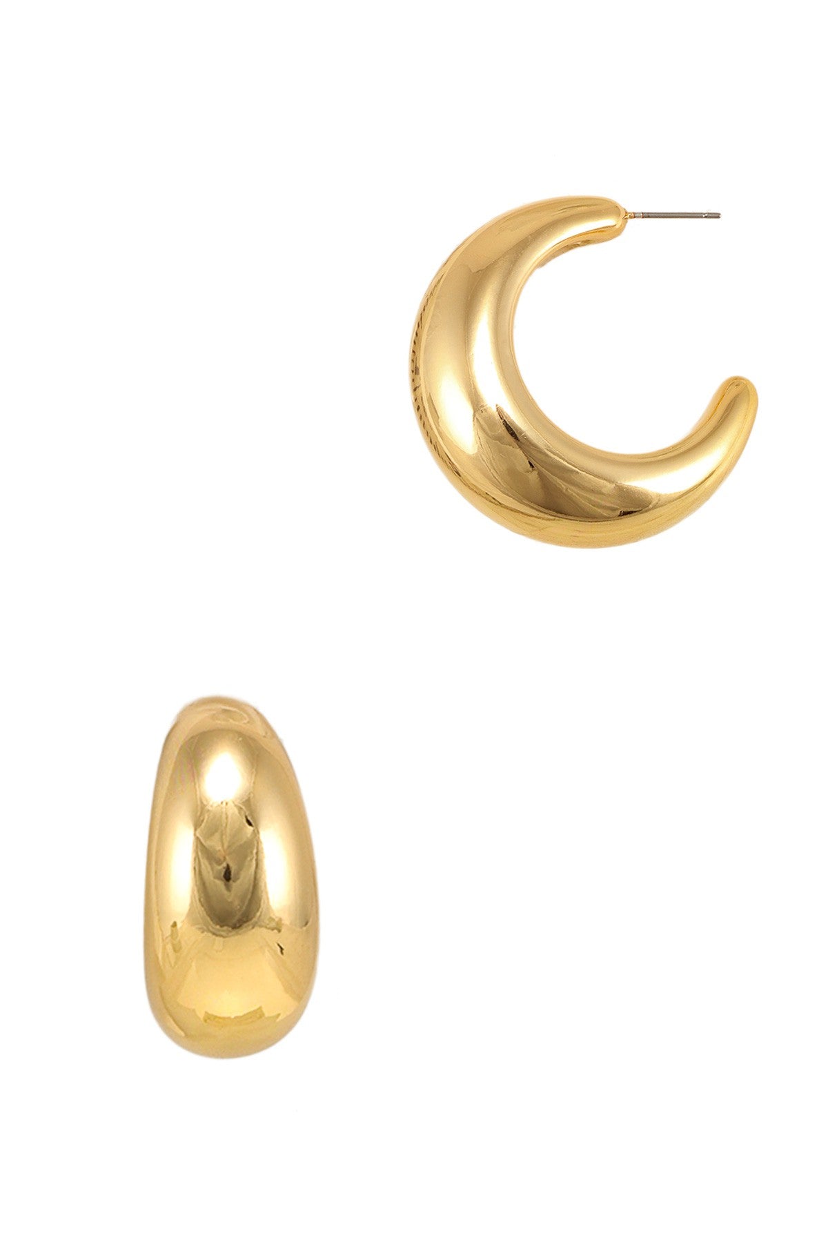 HEAVY CASTING OPEN HOOP EARRINGS