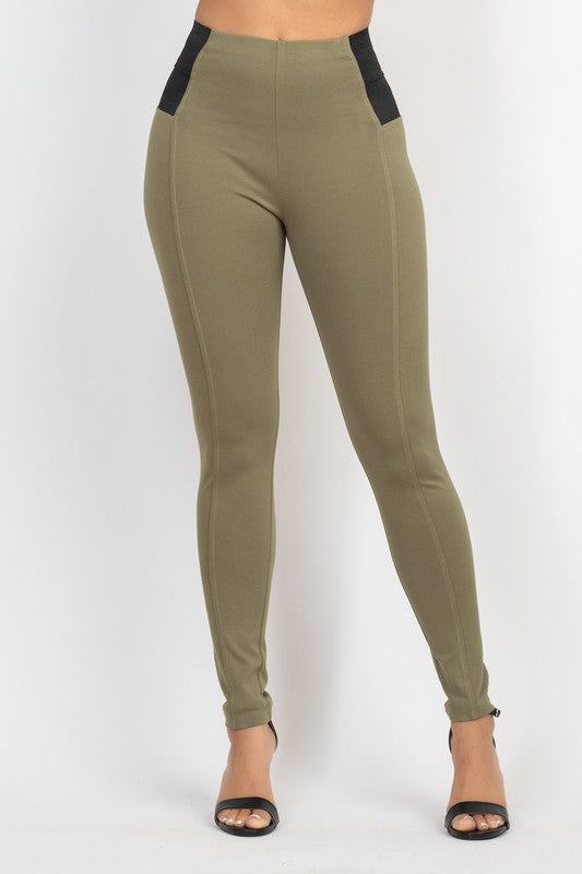 High Rise Ponti Basic Leggings