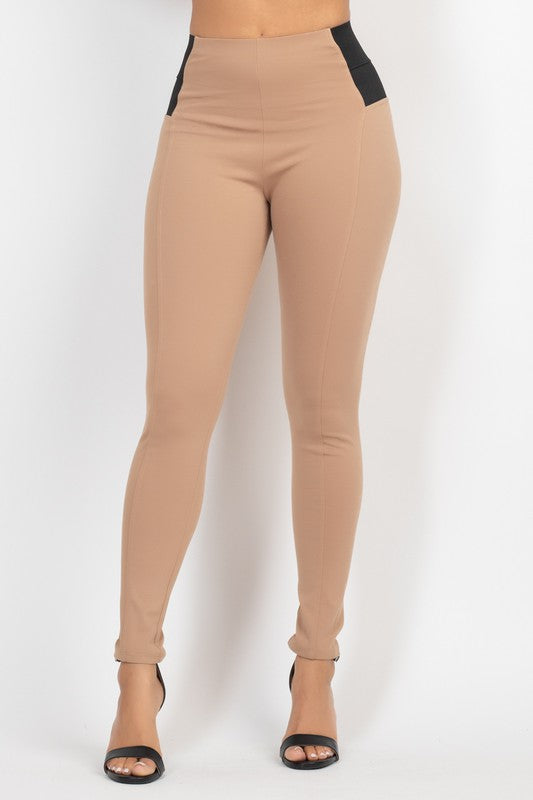 High Rise Ponti Basic Leggings