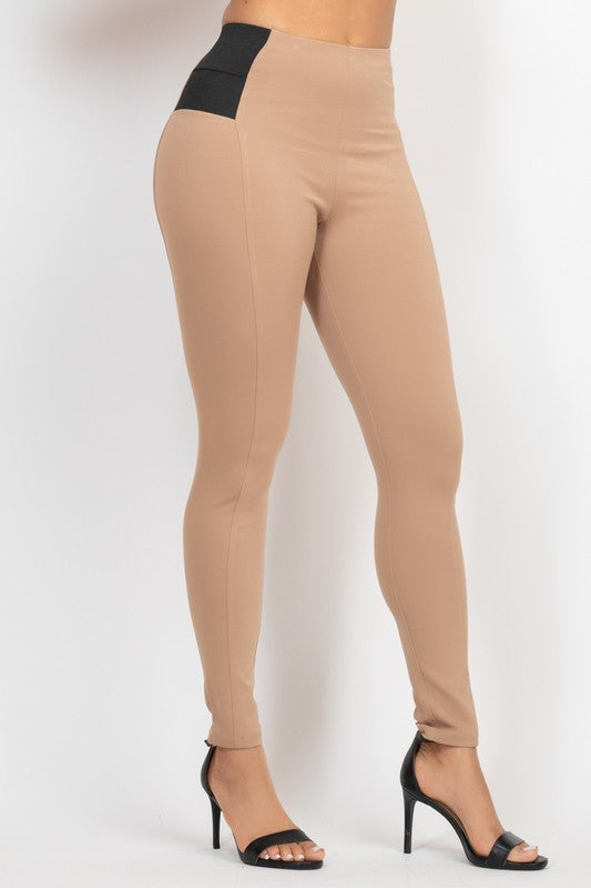 High Rise Ponti Basic Leggings