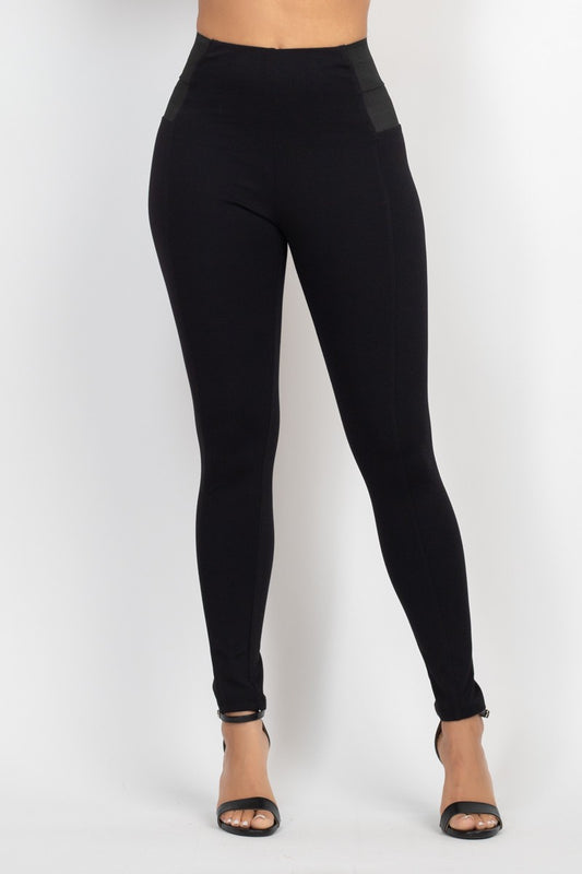 High Rise Ponti Basic Leggings