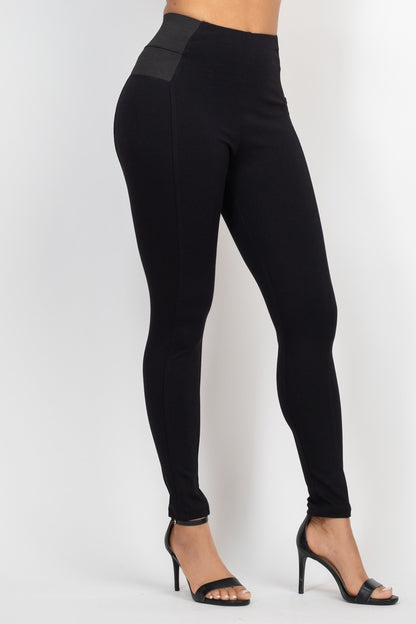 High Rise Ponti Basic Leggings