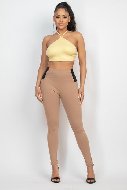 High Rise Ponti Basic Leggings