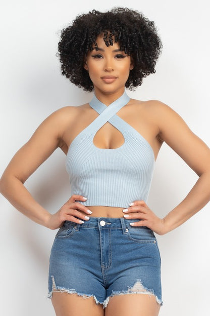 HALTER NECK CROP TOP