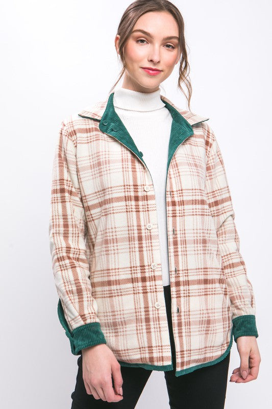 Corduroy Reversible Button Down Jacket