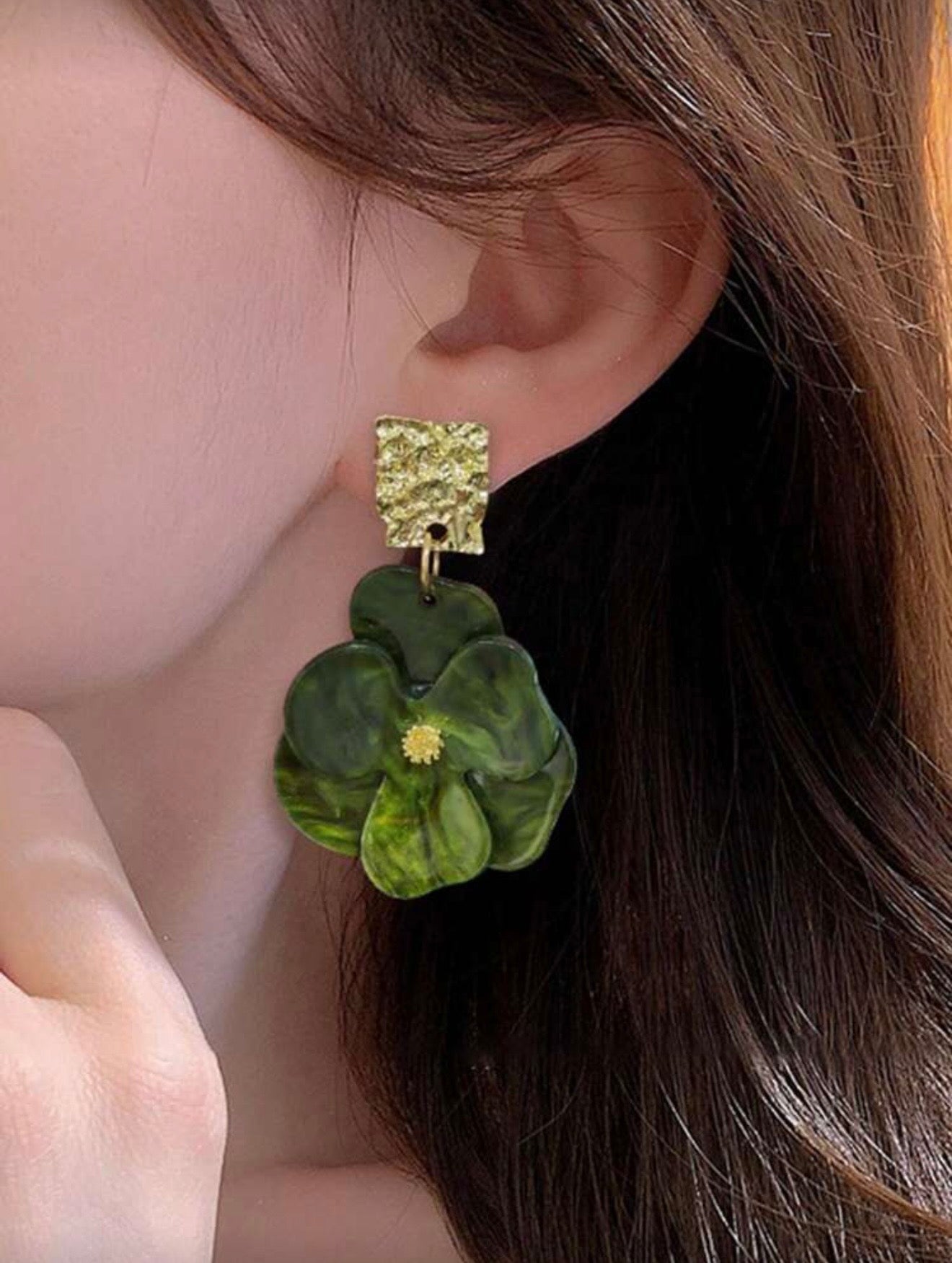 VINTAGE FASHION FLORAL EARRINGS