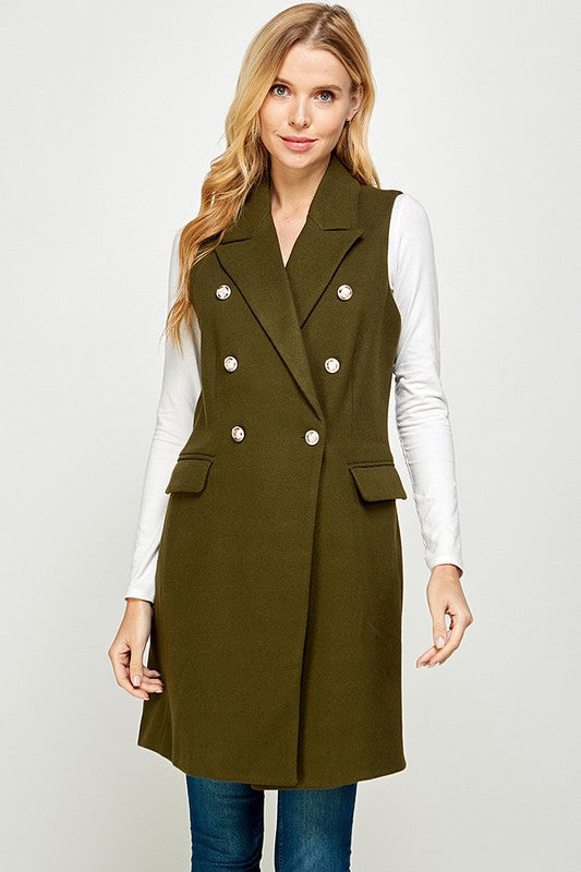 DOUBLE BREATED VEST COAT