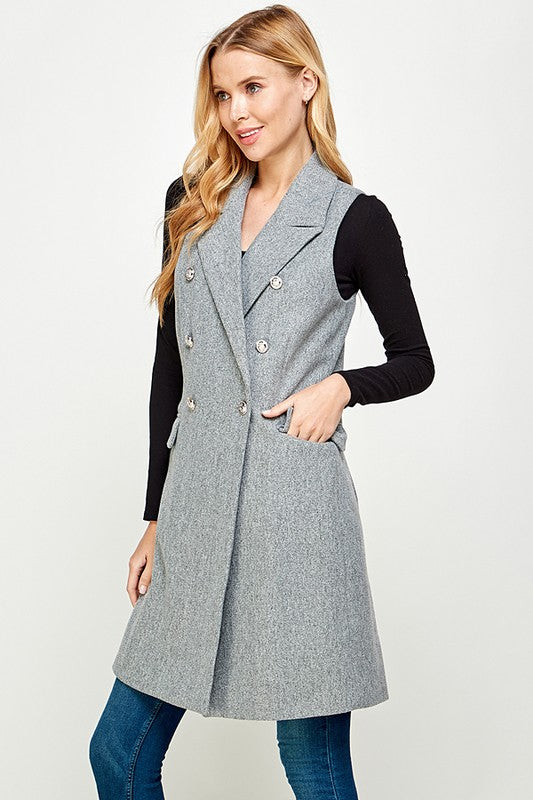 DOUBLE BREATED VEST COAT