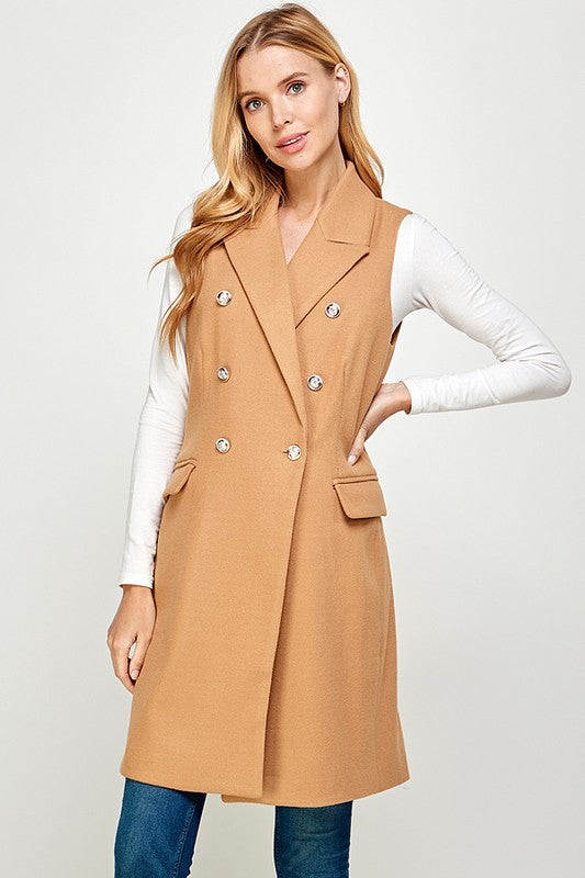 DOUBLE BREATED VEST COAT