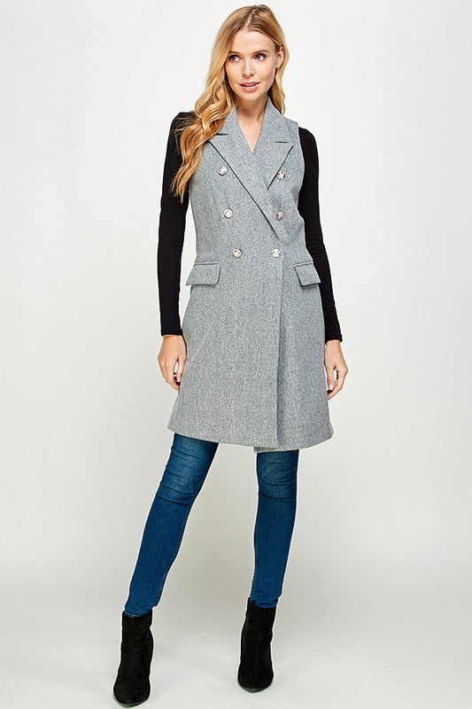 DOUBLE BREATED VEST COAT