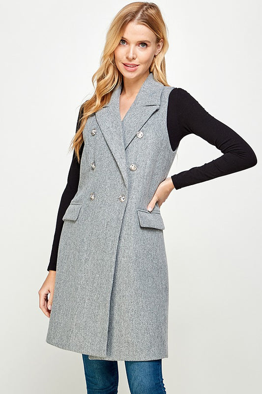 DOUBLE BREATED VEST COAT