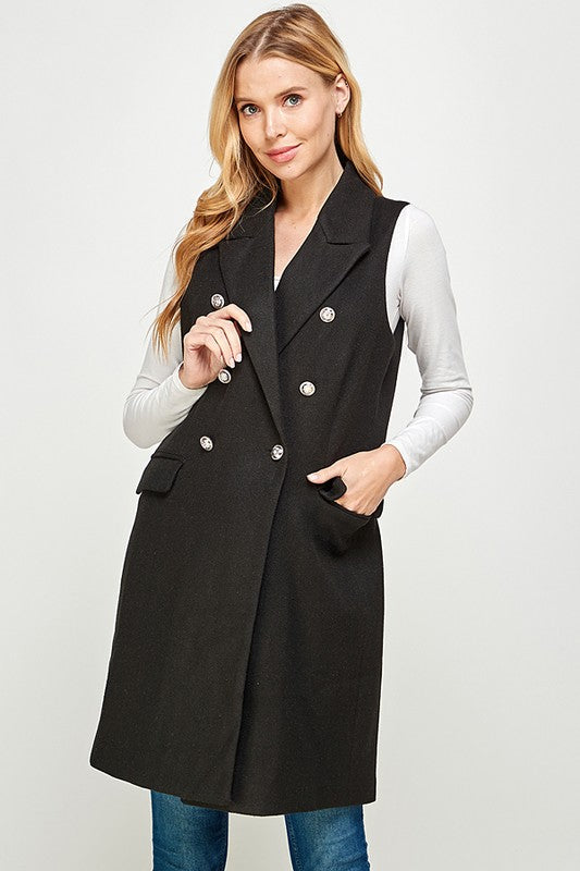 DOUBLE BREATED VEST COAT