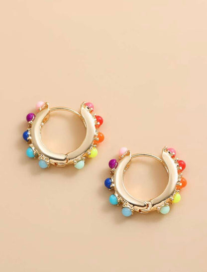COLORFUL PEARL CLIP-ON EARRINGS