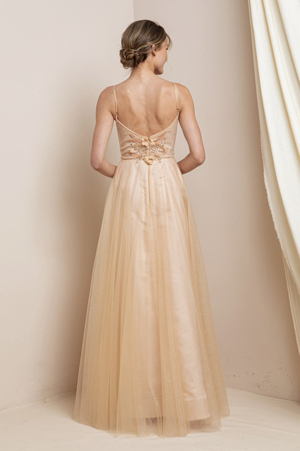 3d Floral A-line Maxi