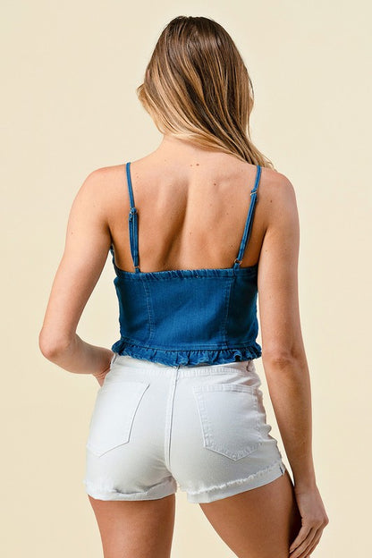 DENIM CROP TOP