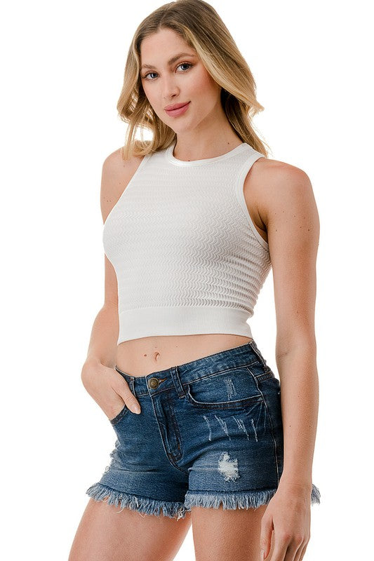 SEAMLESS TEXTURED TANK TOP