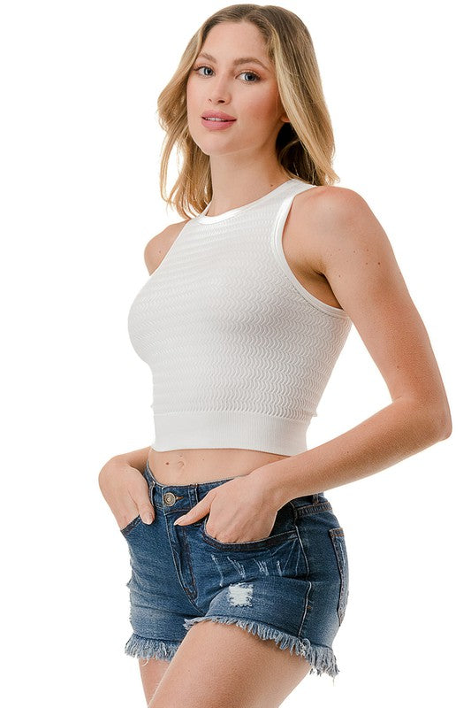 SEAMLESS TEXTURED TANK TOP