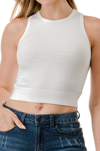 SEAMLESS TEXTURED TANK TOP