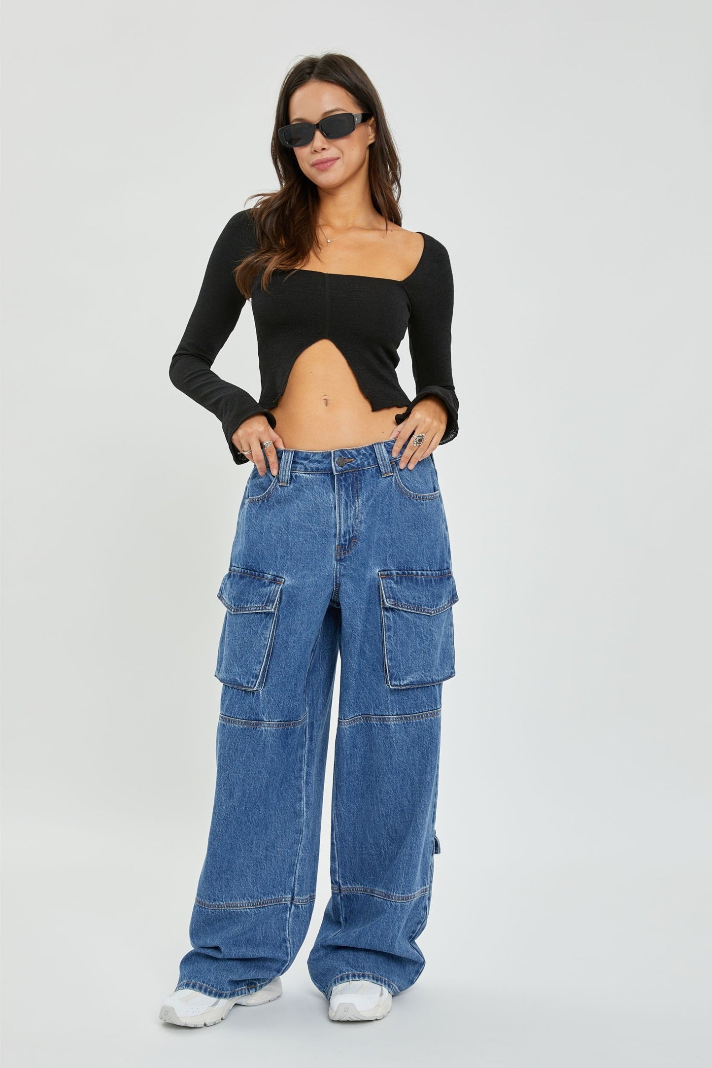 Mid Waisted Skater Cargo Jean