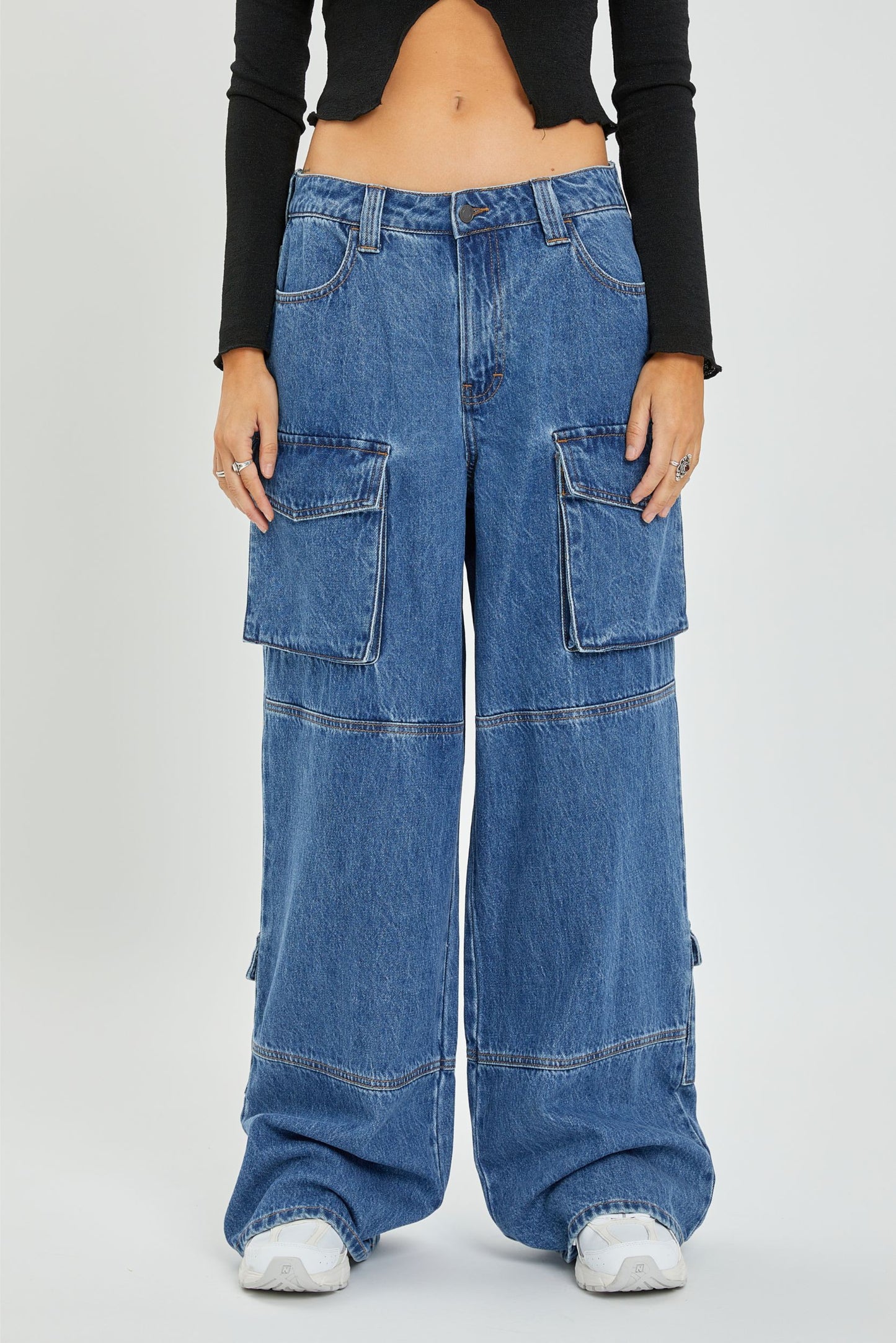 Mid Waisted Skater Cargo Jean