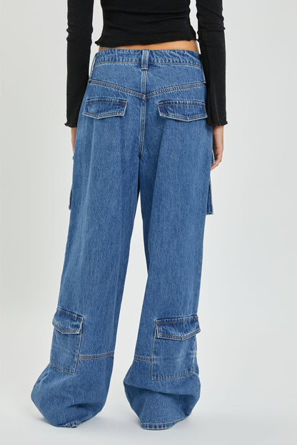 Mid Waisted Skater Cargo Jean