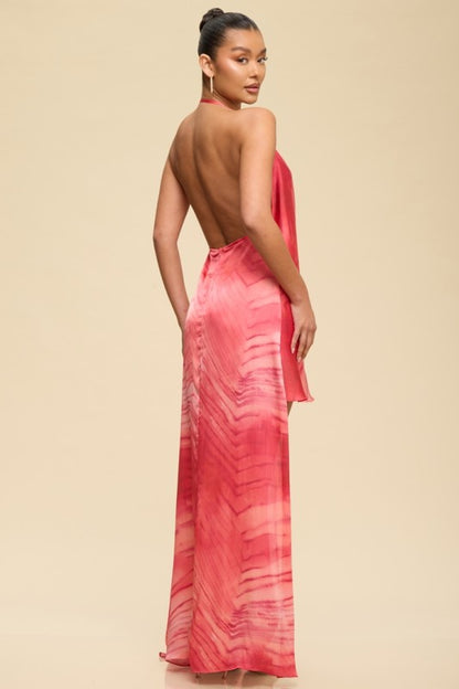 HI LO SATIN ASYMMETRICAL SUMMER DRESS