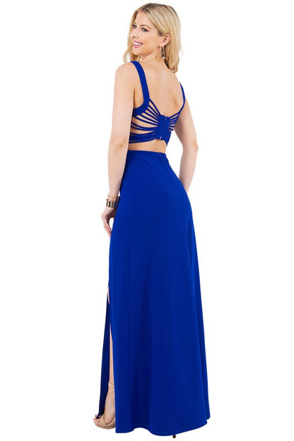 SPAGHETTI STRAP BACK CROSS Cocktail  DRESS