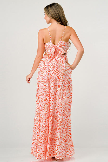 V-NECK MAXI DRESS