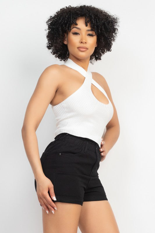 HALTER NECK CROP TOP