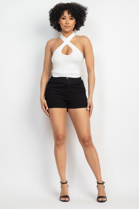 HALTER NECK CROP TOP